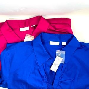 New York & Company Ruched Button-Front - Madison Shirt